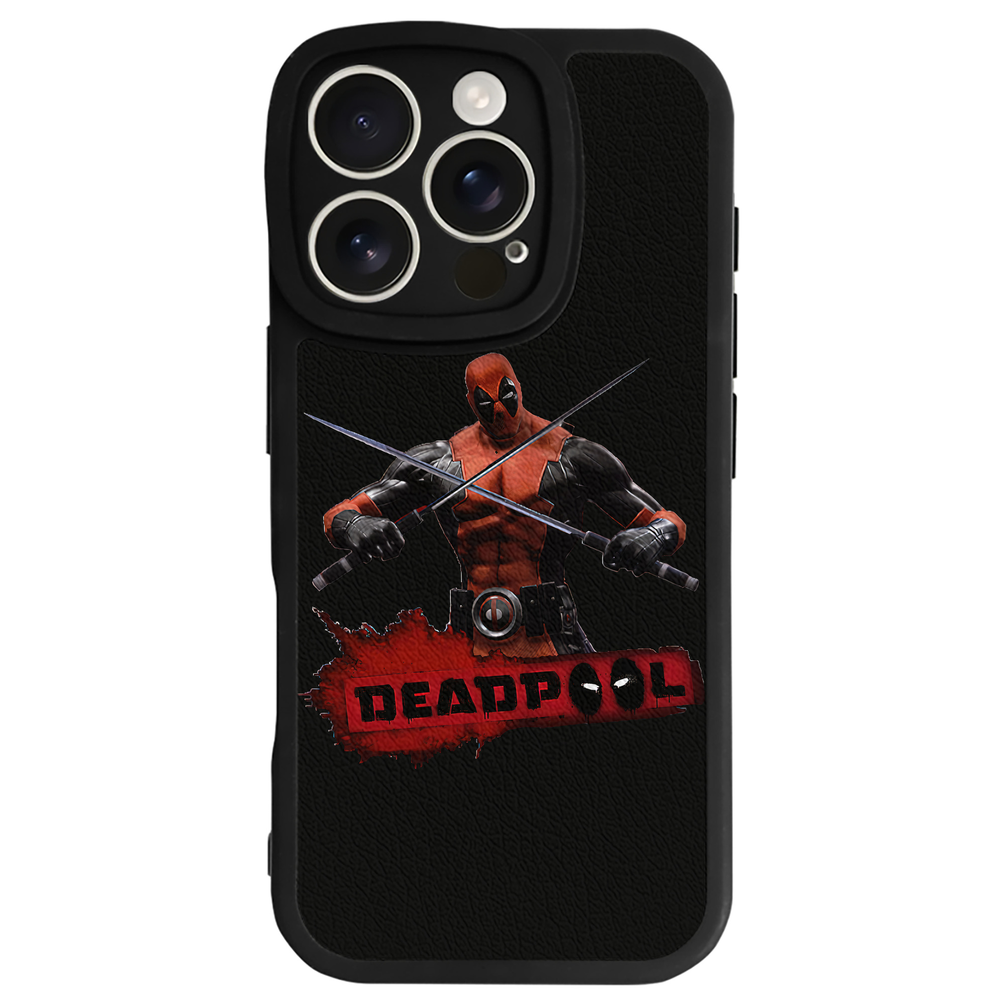 （画像用） Deadpool デッドプール 【iPhone 16シリーズ対応】シリコンスマホケース（レザー調） 材質：シリコン